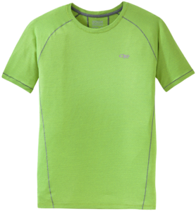The Gauge Tee employs Polartec Delta fabric to be hyper-breathable during warm, strenuous activity.